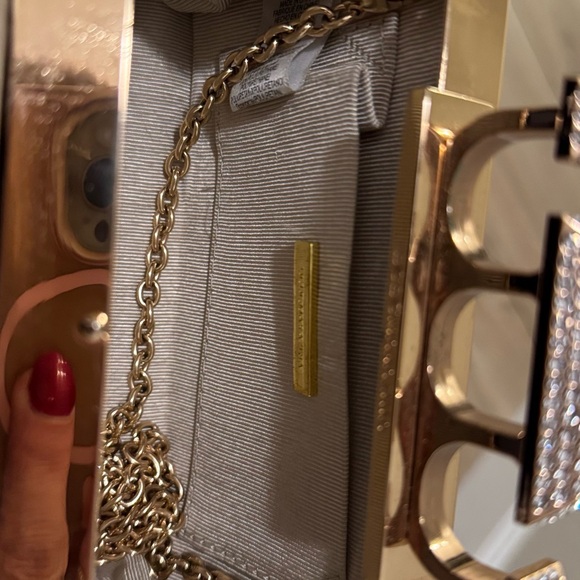BCBGMaxAzria Cream and Gold Clutch - Picture 4 of 5